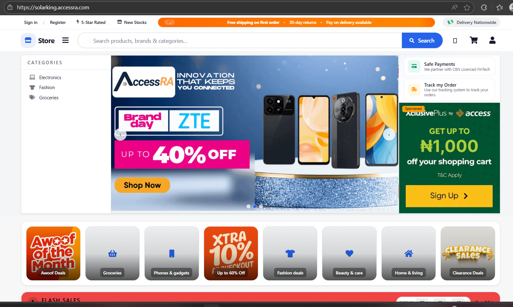 Modern storefront theme preview